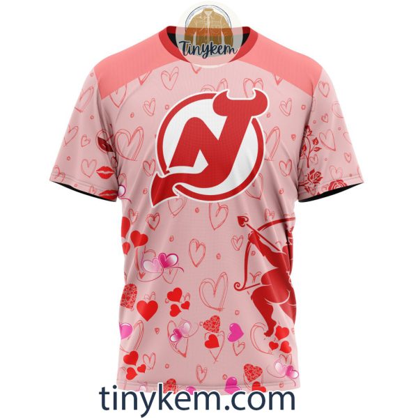 New Jersey Devils Valentine Customized Hoodie, Tshirt, Sweatshirt