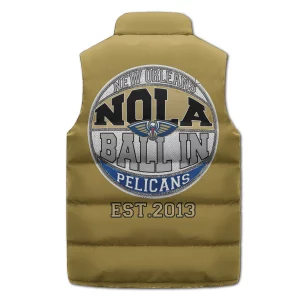 New Orleans Pelicans and Saints Puffer Sleeveless Jacket2B3 23XCP