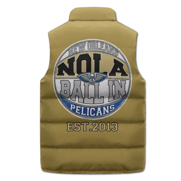New Orleans Pelicans and Saints Puffer Sleeveless Jacket