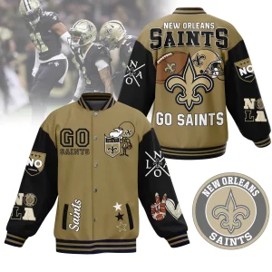 New Orleans Saints Baseball Jacket: Go Saints
