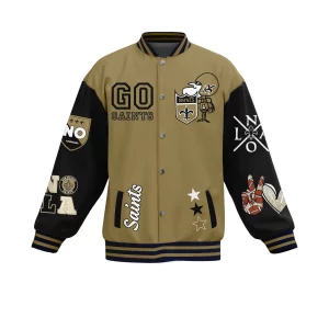 New Orleans Saints Baseball Jacket: Go Saints