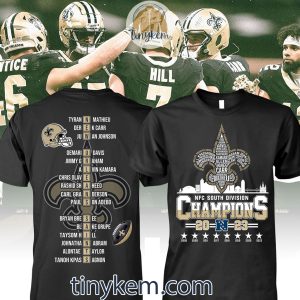 New Orleans Saints NFC South Champions 2023 Shirt Two Sides Printed