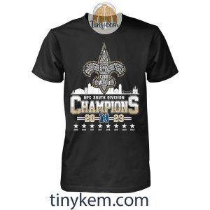 New Orleans Saints NFC South Champions 2023 Shirt Two Sides Printed2B2 lZeXb