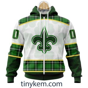 New Orleans Saints Shamrock Customized Hoodie2C Tshirt Gift For St Patrick Day 20242B2 rBuTi
