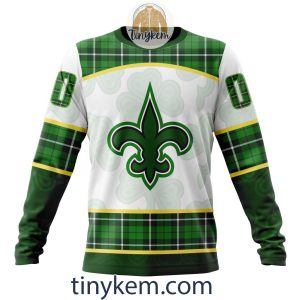 New Orleans Saints Shamrock Customized Hoodie2C Tshirt Gift For St Patrick Day 20242B4 DnpIp