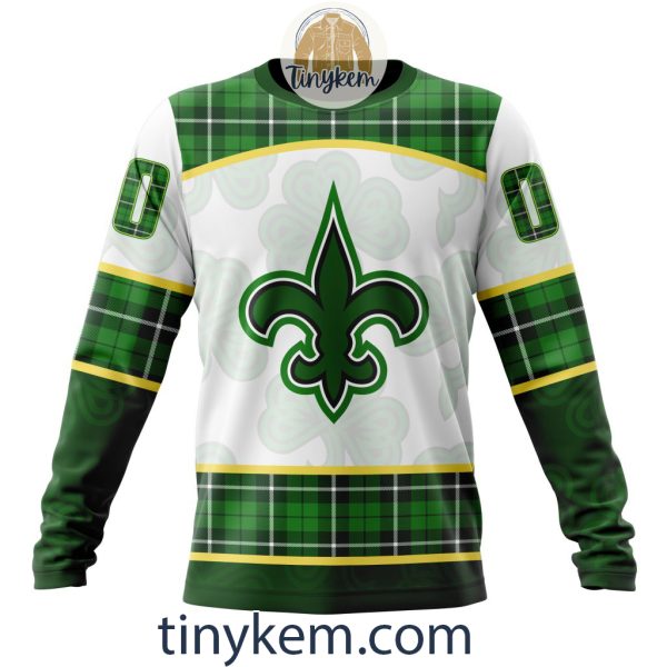 New Orleans Saints Shamrock Customized Hoodie, Tshirt: Gift For St Patrick Day 2024