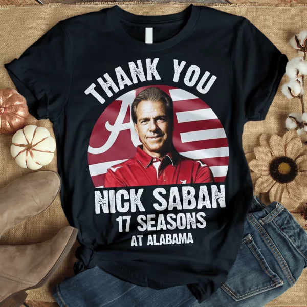 Nick Saban 17 Years At Alabama Tshirt