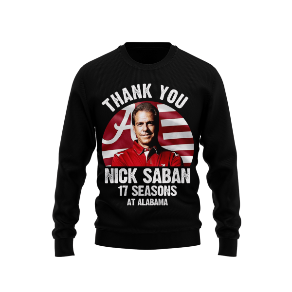 Nick Saban 17 Years At Alabama Tshirt