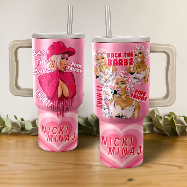 Nicki Minaj 40 Oz Tumbler: Back The Barbz