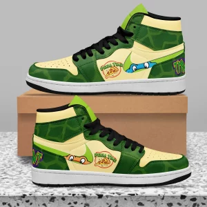 Ninja Turtle Pizza Time Air Jordan 1 High Top Shoes