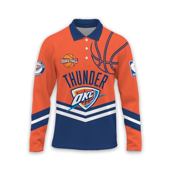 Oklahoma City Thunder Long Sleeve Polo Shirt