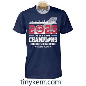 Ole Miss Rebels Peach Bowl Champions 2023 Shirt Two Sides Printed