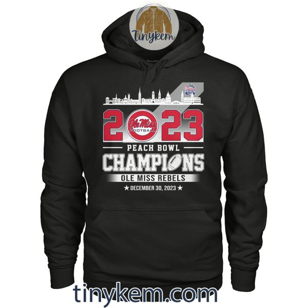 Ole Miss Rebels Peach Bowl Champions 2023 Shirt Two Sides Printed