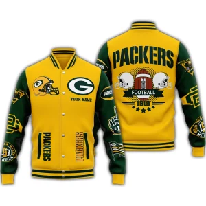Packers Football 1919 Custom Name Baseball Jacket