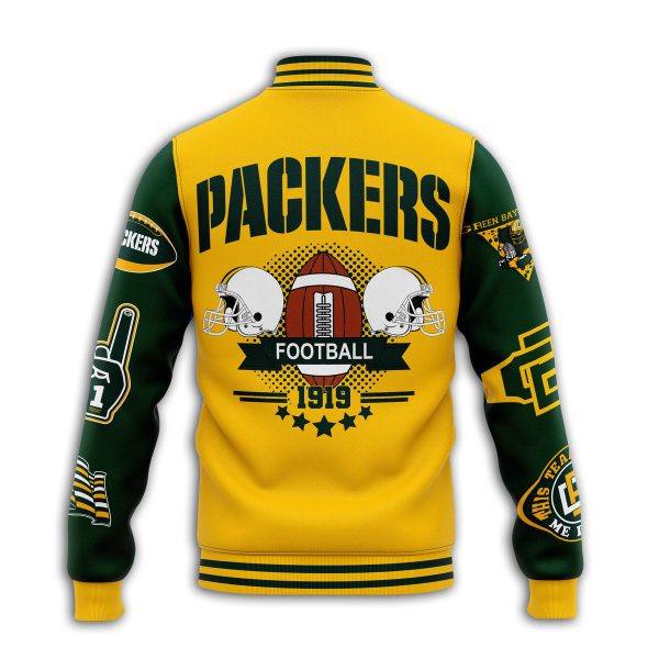 Packers Football 1919 Custom Name Baseball Jacket