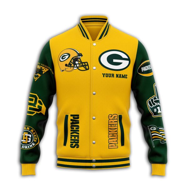 Packers Football 1919 Custom Name Baseball Jacket