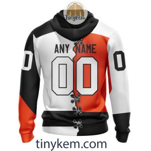 Philadelphia Flyers Home Mix Reverse Retro Jersey Customized Hoodie Tshirt Sweatshirt2B3 N6YGq