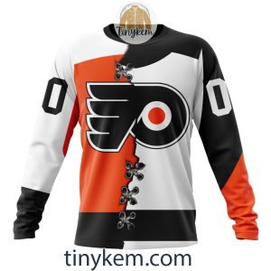 Philadelphia Flyers Home Mix Reverse Retro Jersey Customized Hoodie Tshirt Sweatshirt2B4 Dlngf