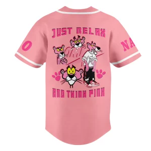 Pink Panther Customized Baseball Jersey Just Relax And Think2B3 HDyUj