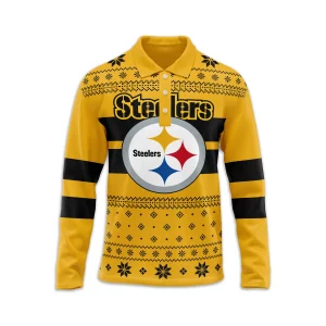 Pittsburgh Steelers Customized Long Sleeve Polo Shirt