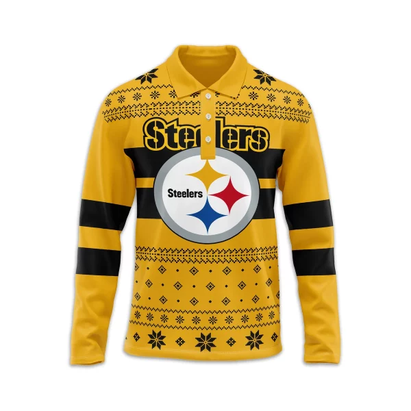 Pittsburgh Steelers Customized Long Sleeve Polo Shirt