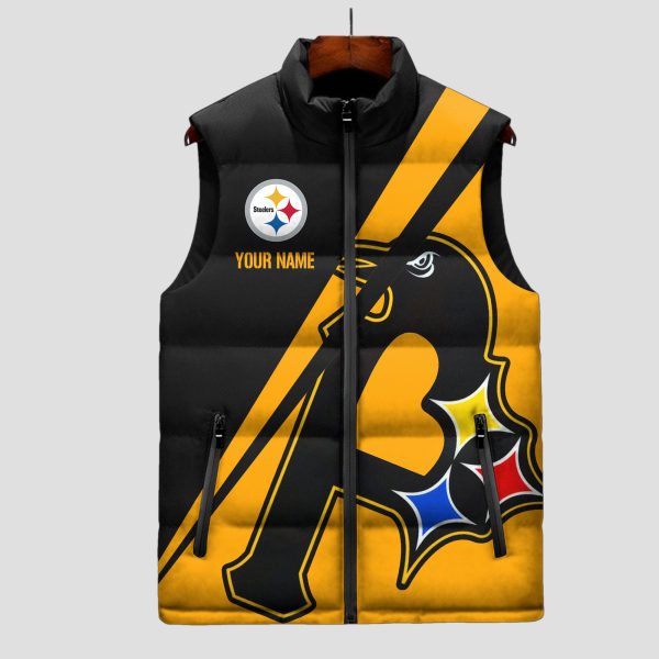 Pittsburgh Steelers Customized Puffer Sleeveless Vest: Steel Curtain