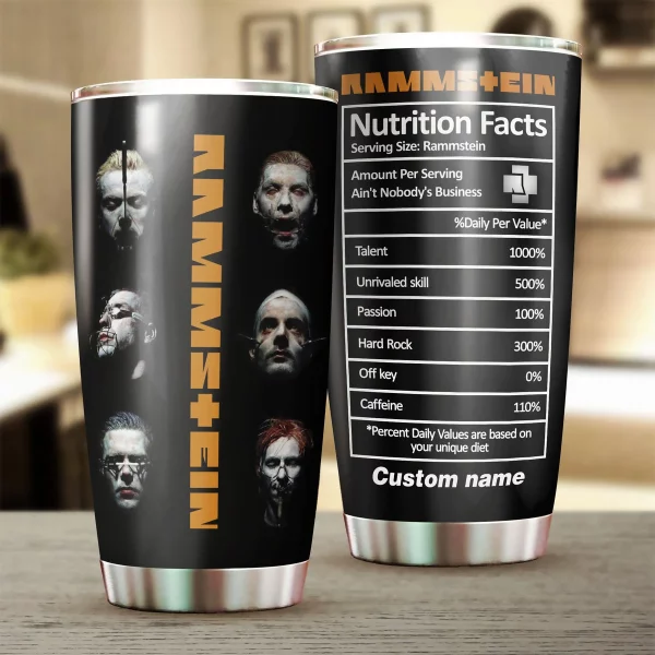 Rammstein Nutrition Facts Customized 20oz Tumbler