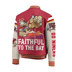 SF 49ers Baseball Jacket Faithful To The Bay2B3 8LFfa