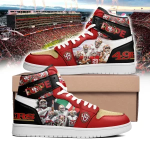 San Francisco 49ers Air Jordan 1 High Top Shoes