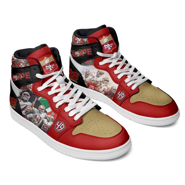 San Francisco 49ers Air Jordan 1 High Top Shoes