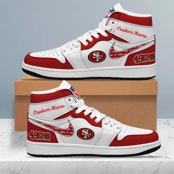 San Francisco 49ers Customized Air Jordan 1 High Top Shoes