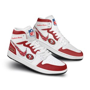 San Francisco 49ers Customized Air Jordan 1 High Top Shoes2B2 22sv9