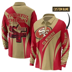 San Francisco 49ers Long Sleeve Polo Shirt: Faithful to The Bay