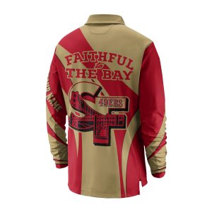 San Francisco 49ers Long Sleeve Polo Shirt Faithful to The Bay2B3 LfGSm