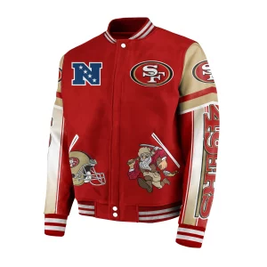 San Francisco 49ers NFC Champions 2023 Baseball Jacket Red and Gold2B2 iK3oW