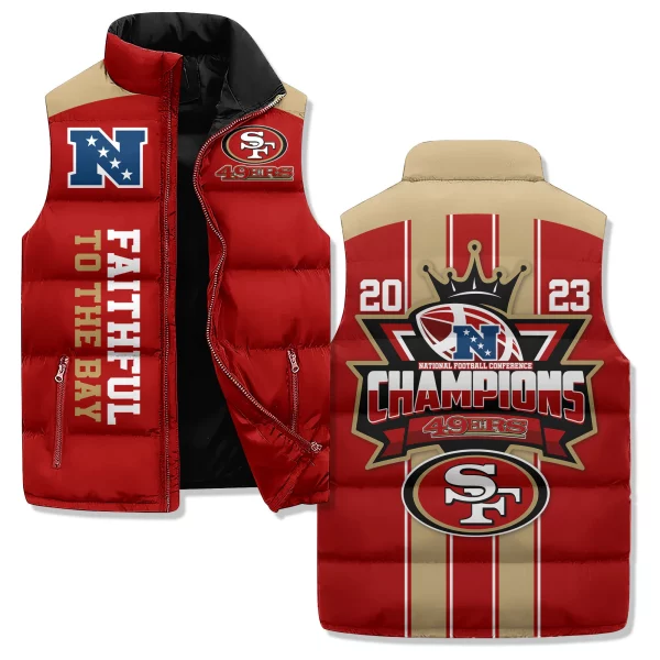 San Francisco 49ers NFC Champions 2023 Puffer Sleeveless Jacket