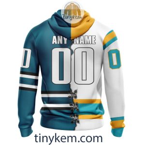 San Jose Sharks Home Mix Reverse Retro Jersey Customized Hoodie Tshirt Sweatshirt2B3 gCbJi