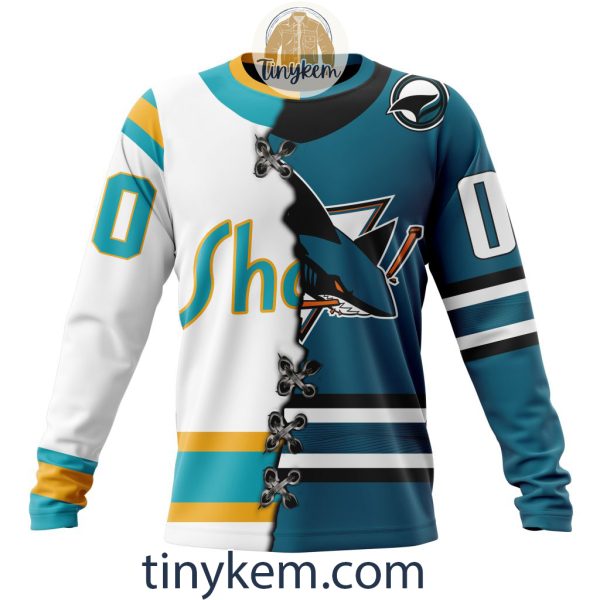 San Jose Sharks Home Mix Reverse Retro Jersey Customized Hoodie, Tshirt, Sweatshirt