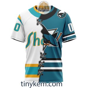 San Jose Sharks Home Mix Reverse Retro Jersey Customized Hoodie Tshirt Sweatshirt2B6 aJeZq