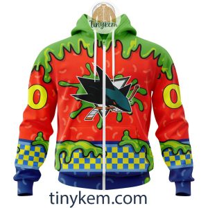 San Jose Sharks Nickelodeon Customized Hoodie Tshirt Sweatshirt2B2 h82Ny