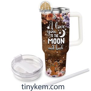 Scooby Doo Customized 40 Oz Tumbler I Love You To The Moon and Back 2B3 9XSAt