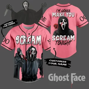 Scream Valentine Customized Baseball Jersey