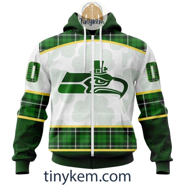 Seattle Seahawks Shamrock Customized Hoodie, Tshirt: Gift For St Patrick Day 2024