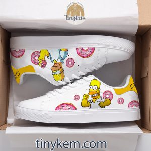 Simpson Donut Customized Leather Skate Shoes2B2 AorBQ