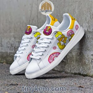 Simpson Donut Customized Leather Skate Shoes2B4 Yg20m