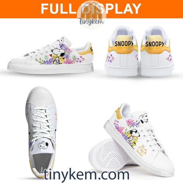Snoopy Customized Leather Skate Shoes