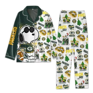 Snoopy Packers Pajamas Set: Go Pack Go