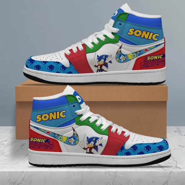 Sonic Air Jordan 1 High Top Shoes