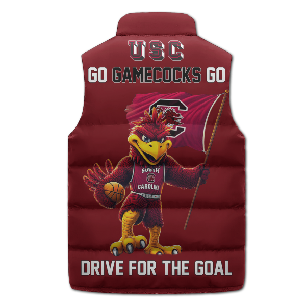 South Carolina Gamecocks Puffer Sleeveless Jacket: Drive For The Goal