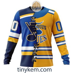 St Louis Blues Home Mix Reverse Retro Jersey Customized Hoodie Tshirt Sweatshirt2B4 fCgqw